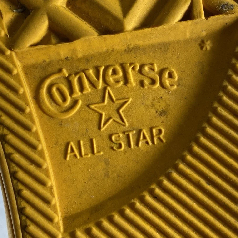 Converse Shoes Unisex Mens 9‎ Womens 11 Yellow Rubber All Star Rain Gear Low Top